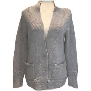 NWOT $385 L’AGENCE Grey soft Cardigan Jackets sweater knit comfy M